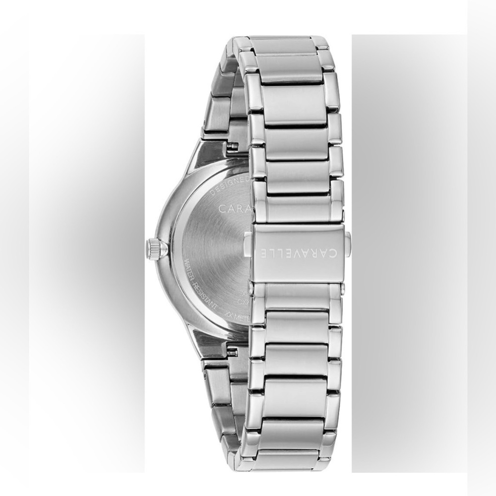 π₯π₯Caravelle Designed By Bulova Mens
Silver Tone Stainless Steel Bracelet Watch - Picture 3 of 4